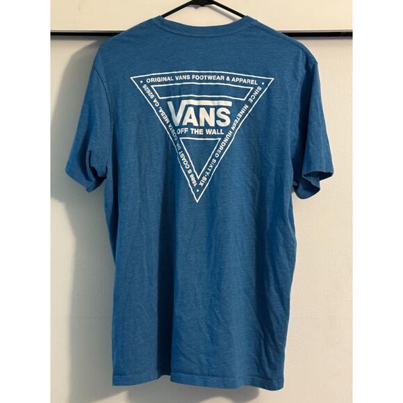 Vans Off The Wall - Men's Shirt - Triangle logo front & back, Blue, Size L - Picture 3 of 8